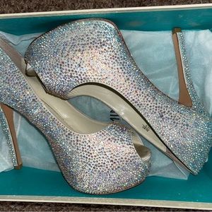 Beautiful rhinestone high heels